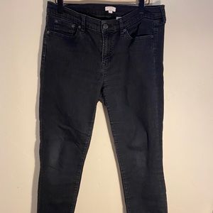 JCrew Skinny Stretch Black Jeans,29 Ankle Length